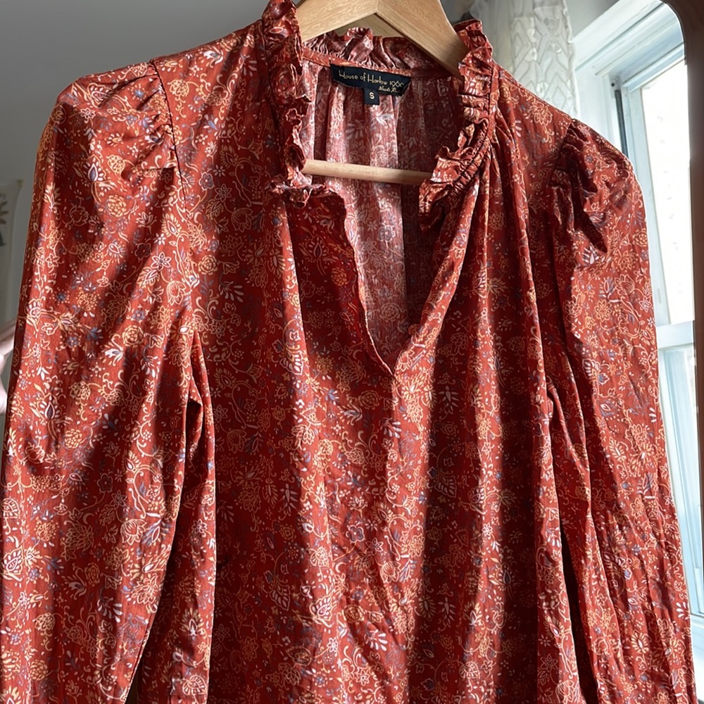 House of Harlow 1960 Red Floral Top